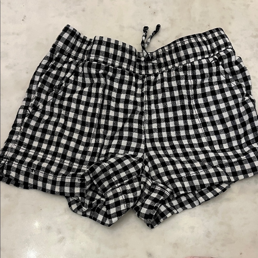 Old Navy Girls Checkered Shorts - Black and White